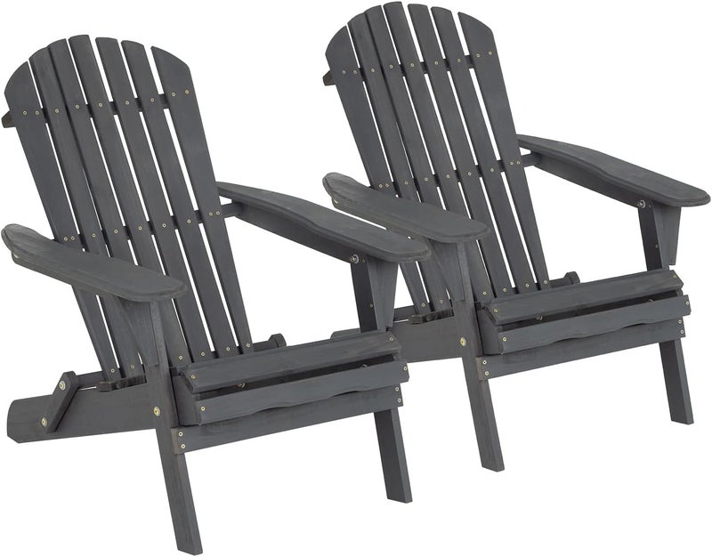 FDW Folding Adirondack Chairs Set of 2, All Weather Patio Chairs Outdoor Fire Pit Chairs for Patio Lawn Garden Backyard Deck Pool Beach - Image 4